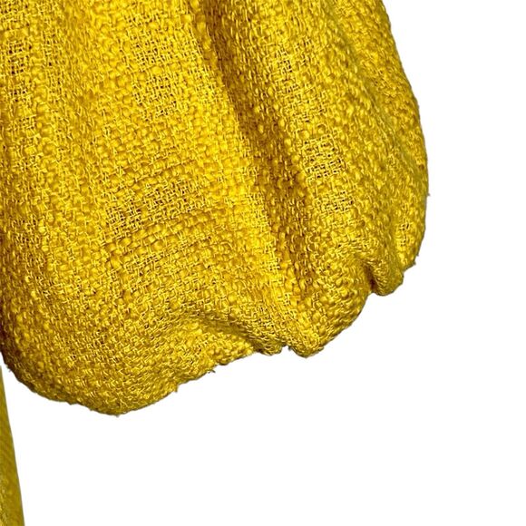 Kenar Retro Short Sleeve Blazer Jacket Sz 8  Mustard Lined Lightweight Collared - Picture 3 of 8